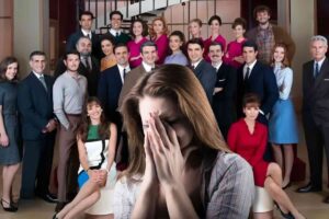 Cast il Paradiso, ragazza in primo piano con mani sul viso
