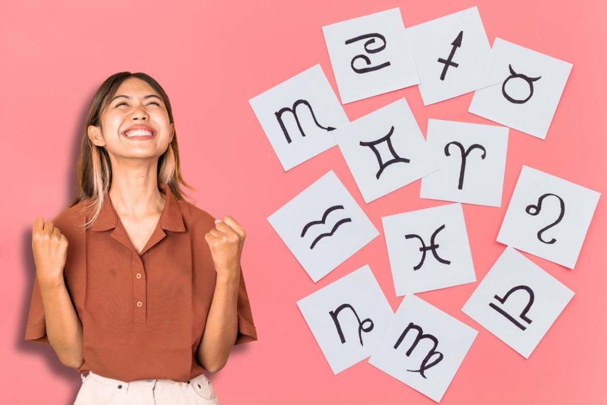 Segni zodiacali, ragazza esulta