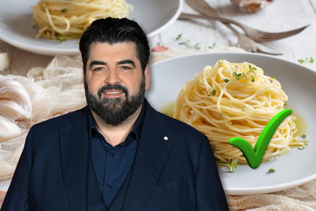spaghetti aglio e olio con antonino cannavacciuolo